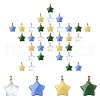 20Pcs 4 Colors Glass Pendants GLAA-YW0003-49-1