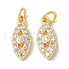 Brass Micro Pave Clear Cubic Zirconia Pendants KK-Q031-47G-08-1
