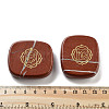 Natural Red Jasper Rectangle with Chakra Sign Figurines Display Decorations DJEW-K025-02E-3