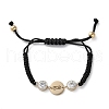 Flat Round with Infinity 304 Stainless Steel Link Bracelets BJEW-A036-04B-G-4