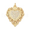 Brass Micro Pave Cubic Zirconia Pendants KK-A241-02G-1