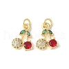 Brass Micro Pave Cubic Zirconia Pendants ZIRC-I071-07G-1