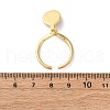 Brass Enamel Open Cuff Rings for Women RJEW-U057-27G-5