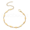304 Stainless Steel Rhombus Link Chain Bracelets for Women BJEW-JB11603-01-2