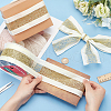 10 Yards Hot Stamping Polyester Satin Ribbons SRIB-WH0011-169C-3