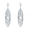 Fashionable Brass Hollow Horse Eye Tassel Dangle Earrings QI1983-1-2