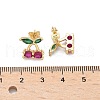 Brass Cubic Zirconia Stud Earrings EJEW-Q017-02G-5
