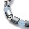 Synthetic Non-magnetic Hematite Rectangle Bracelets BJEW-Q334-05-3