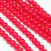 Imitation Jade Glass Round Bead Strands GLAA-A022C-6mm-M-2