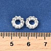 Brass Micro Pave Clear Cubic Zirconia Beads KK-K300-02C-S-3