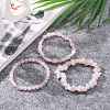 Natural Rose Quartz Stretch Bracelets BJEW-JB05647-4