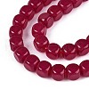 Lab Grown Red Corundum Beads Strands G-G106-N01-03-3