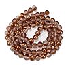 Frosted Transparent Glass Bead Strands GLAA-P065-10mm-13-5