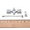 Brass & Cubic Zirconia & Glass Watch Band Clasps KK-G523-03P-01-3