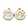 (Defective Closeout Sale: Yellowing) Alloy Enamel Pendants ENAM-XCP0001-38C-2
