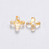 Transparent Spray Painted Glass Beads GLAA-R211-06-B01-2