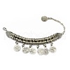 Vintage Style Alloy Coin Tassel Anklets for Women FS-WGA8430-04-1