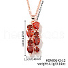 Brass Cubic Zirconia Long Tassel Pendant Necklaces for Fashionable Statement Style DV3387-12-1