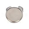 304 Stainless Steel Cuff Ring Components STAS-D372-07P-07-2