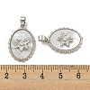 Brass Micro Pave Clear Cubic Zirconia Pendants KK-A214-12P-3
