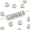Rack Plating Rondelle Brass Grade A Crystal Rhinestone Spacer Beads RB-D300-S-1