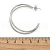Ion Plating(IP) 304 Stainless Steel C-Shaped Stud Earrings for Women EJEW-M089-04P-5