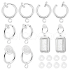 AHADERMAKER 30Pcs Brass Clip-on Earring Findings KK-GA0001-54P-1