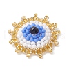Seed Beads Beaded Charms PALLOY-MZ00307-3
