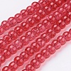 Spray Painted Crackle Glass Beads Strands CCG-Q001-4mm-13-1