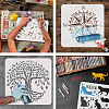Plastic Drawing Painting Stencils Templates DIY-WH0396-510-4