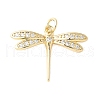 Brass Micro Pave Cubic Zirconia Pendants KK-D357-07C-G-1