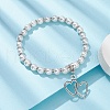 Glass Pearl Beaded Stretch Bracelets BJEW-JB09696-01-2