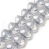 Transparent Electroplate Glass Bead Strands EGLA-P050-PL02-1