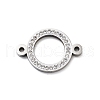 304 Stainless Steel Crystal Rhinestone Connector Charms STAS-Z091-06P-1