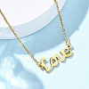 201 Stainless Steel Pendant Necklace for Women NJEW-F335-02G-07-4