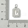 Rack Plating Brass Micro Pave Clear Cubic Zirconia Charms KK-G501-01J-P-3