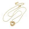 304 Stainless Steel Triple Circles Pendant Necklaces for Women NJEW-Z044-14G-4