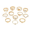 Crystal Rhinestone Finger Ring RJEW-MSMC002-17G-1