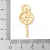 Brass Pave Clear Cubic Zirconia Pendants KK-U064-12G-3