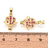 Brass Micro Pave Cubic Zirconia Pendants KK-N257-70G-3