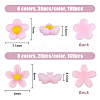SUPERFINDINGS 340Pcs 14 Styles Flower & Sakura Resin Cabochons FIND-FH0007-43-2