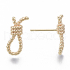 Brass Stud Earrings KK-S348-455-NF-3