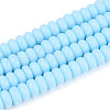 Opaque Spray Painted Glass Beads GLAA-ZX008-6mm-18J-1