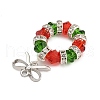Christmas Theme Glass Pendants PALLOY-TA00163-5