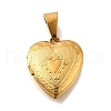 316 Stainless Steel Locket Pendants STAS-C123-02C-G-1