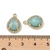Natural Amazonite Faceted Teardrop Pendants G-U028-02G-04-3