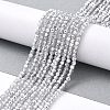 Transparent Electroplate Glass Beads Strands GLAA-H021-01B-HP06-3