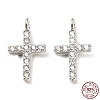 925 Sterling Silver Micro Pave Cubic Zirconia Charms STER-Q190-03P-1