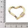 Brass Micro Pave Colorful Cubic Zirconia Keychain Clasps KK-P299-09A-G-3