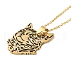 304 Stainless Steel Pendant Necklaces NJEW-H022-05G-2